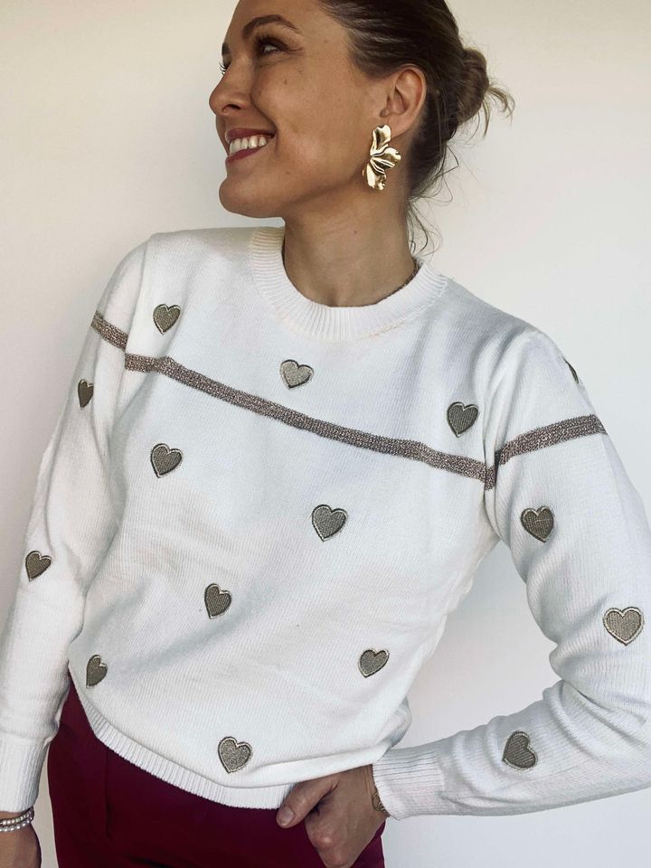 Pull LOVA blanc